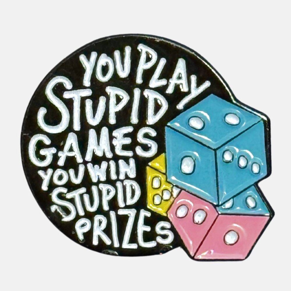 Taylor Swift Enamel Pin Black Sarcastic Dice Humorous Lapel Accessory